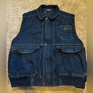 Men's Wan Dark Blue Denim Vest